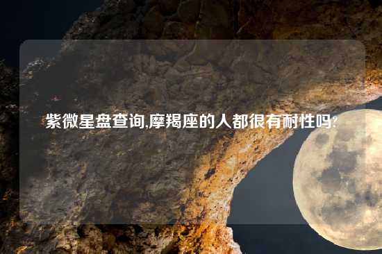 紫微星盘查询,摩羯座的人都很有耐性吗?