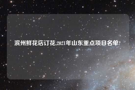 滨州鲜花店订花,2021年山东重点项目名单?