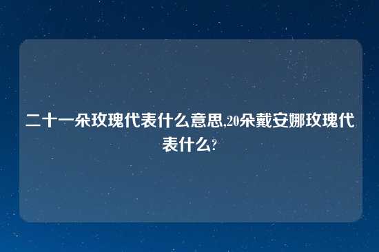 二十一朵玫瑰代表什么意思,20朵戴安娜玫瑰代表什么?