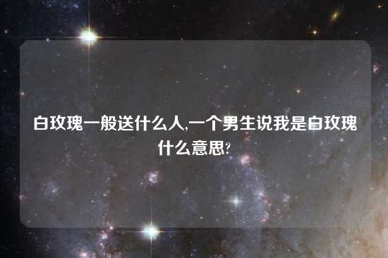 白玫瑰一般送什么人,一个男生说我是白玫瑰什么意思?