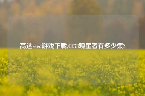 高达seed游戏怎么玩,CE73观星者有多少集?