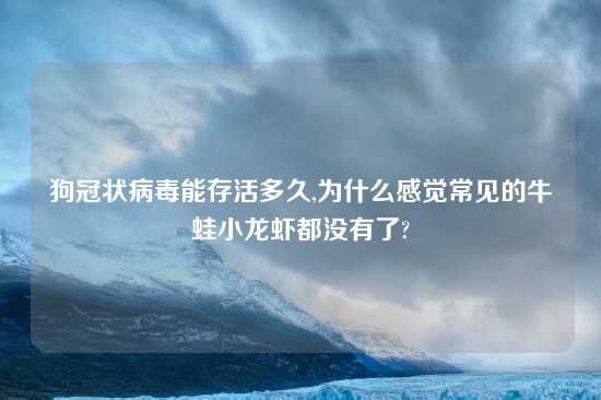 狗冠状病毒能存活多久,为什么感觉常见的牛蛙小龙虾都没有了?
