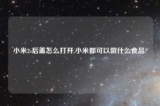 小米2s后盖怎么打开,小米都可以做什么食品?