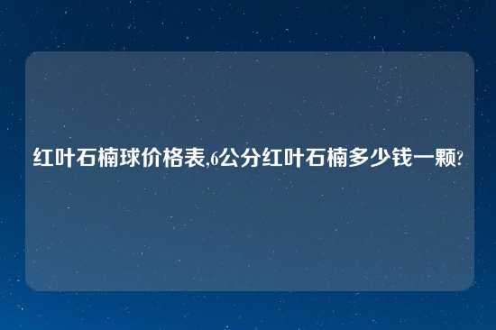 红叶石楠球价格表,6公分红叶石楠多少钱一颗?