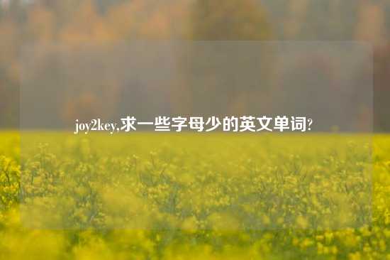 joy2key,求一些字母少的英文单词?