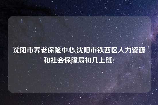 沈阳市养老保险中心,沈阳市铁西区人力资源和社会保障局初几上班?