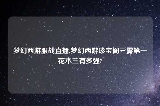 梦幻西游服战直播,梦幻西游珍宝阁三雾第一花木兰有多强?