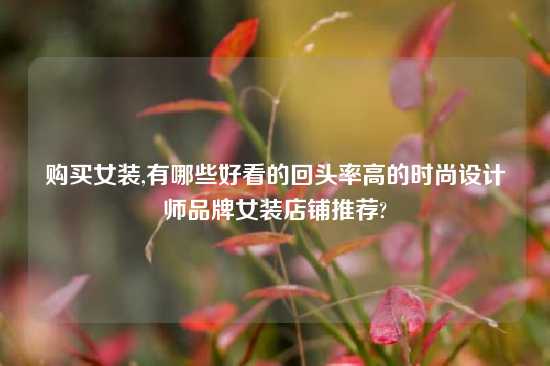 购买女装,有哪些好看的回头率高的时尚设计师品牌女装店铺推荐?