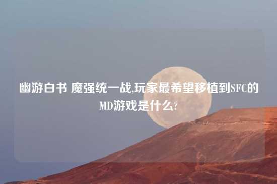 幽游白书 魔强统一战,玩家最希望移植到SFC的MD游戏是什么?