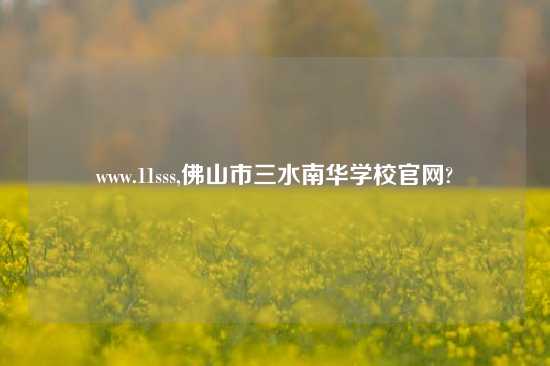 www.11sss,佛山市三水南华学校官网?