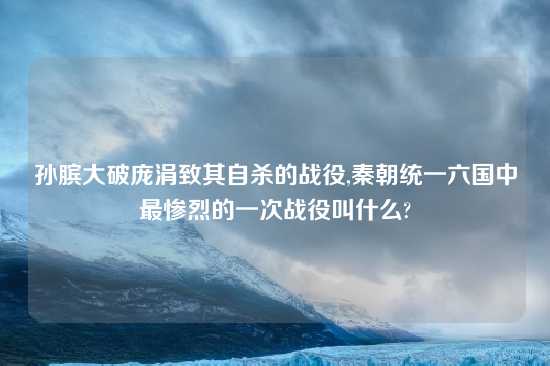 孙膑大破庞涓致其自杀的战役,秦朝统一六国中最惨烈的一次战役叫什么?