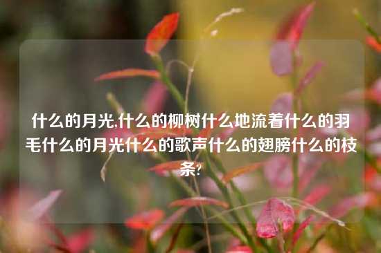 什么的月光,什么的柳树什么地流着什么的羽毛什么的月光什么的歌声什么的翅膀什么的枝条?