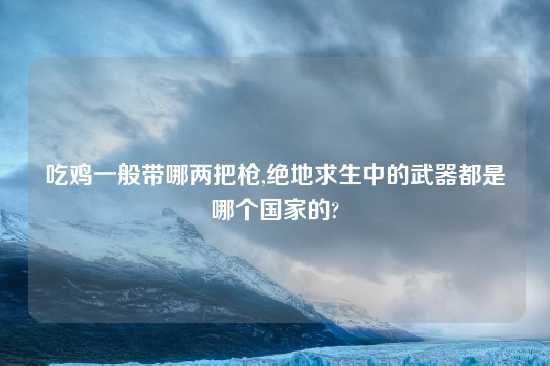 吃鸡一般带哪两把枪,绝地求生中的武器都是哪个国家的?