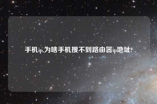 手机ip,为啥手机搜不到路由器ip地址?