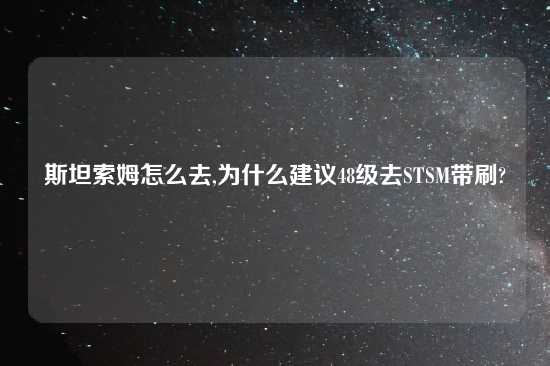 斯坦索姆怎么去,为什么建议48级去STSM带刷?