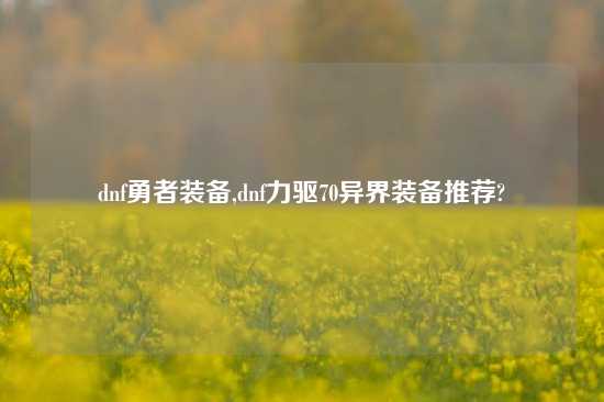 dnf勇者装备,dnf力驱70异界装备推荐?