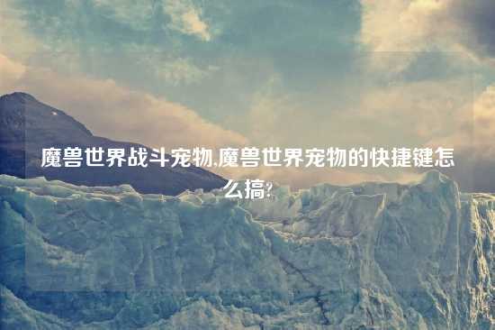 魔兽世界战斗宠物,魔兽世界宠物的快捷键怎么搞?
