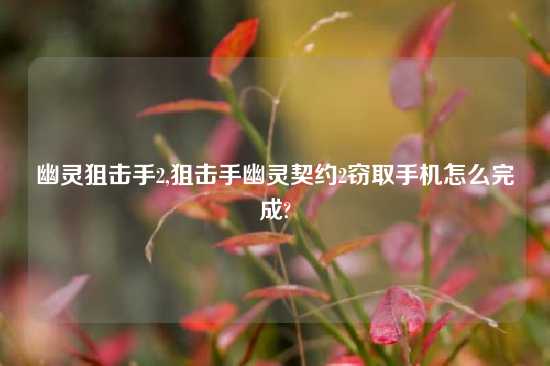 幽灵狙击手2,狙击手幽灵契约2窃取手机怎么完成?