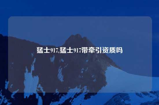 猛士917,猛士917带牵引资质吗