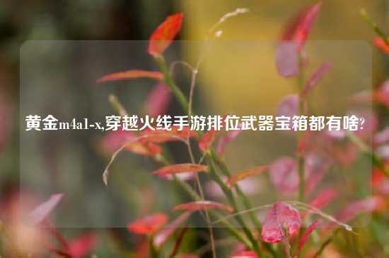 黄金m4a1-x,穿越火线手游排位武器宝箱都有啥?