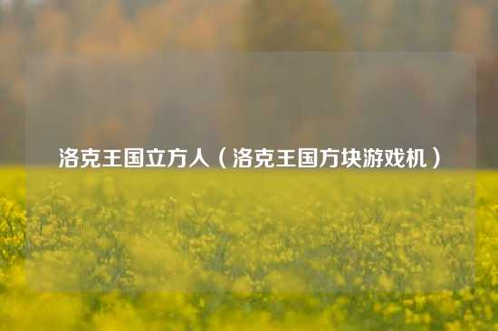 洛克王国立方人（洛克王国方块游戏机）