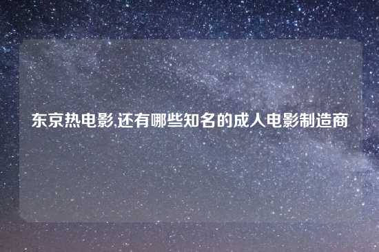 东京热电影,还有哪些知名的成人电影制造商