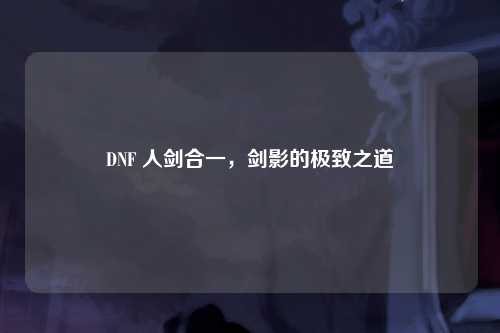 DNF 人剑合一，剑影的极致之道