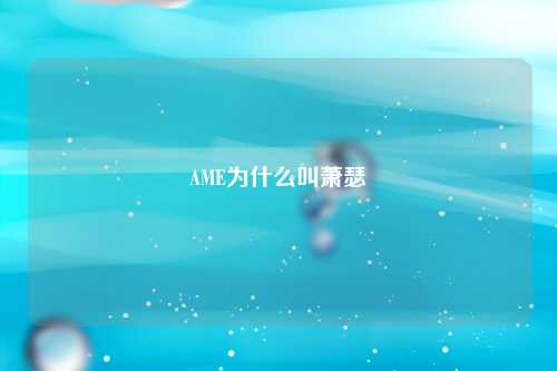 AME为什么叫萧瑟