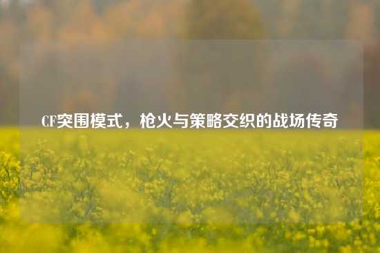 CF突围模式，枪火与策略交织的战场传奇
