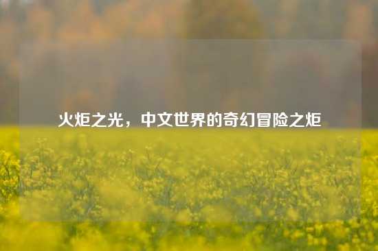 火炬之光，中文世界的奇幻冒险之炬